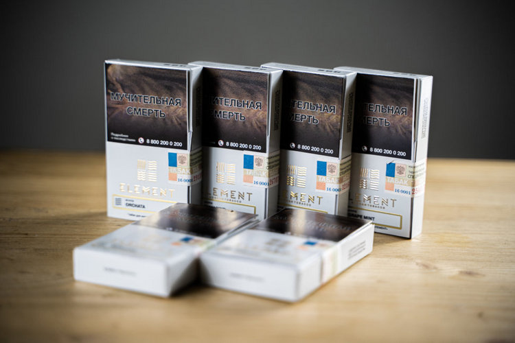 Пример упаковки табака Элемент Воздух 40 грамм