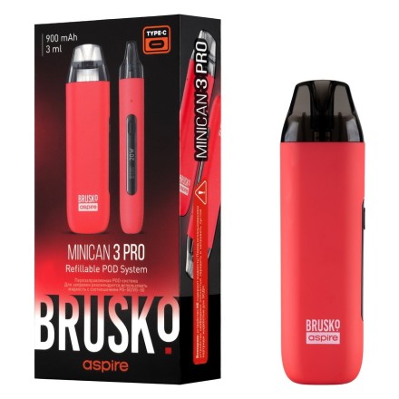 Электронная сигарета Brusko - Minican 3 PRO (900 mAh, Красный)