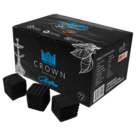 Уголь Crown Airflow (25 мм, 72 кубика)