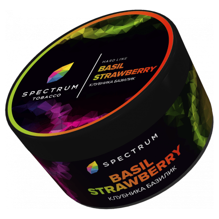 Табак Spectrum Hard - Basil Strawberry (Клубника Базилик, 200 грамм)