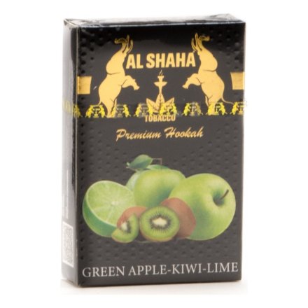 Табак Al Shaha - Green Apple Kiwi Lime (Яблоко, Киви и Лайм, Акциз, 50 грамм)