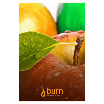 Табак Burn - Three Apples (Двойное Яблоко и Лакрица, 100 грамм)