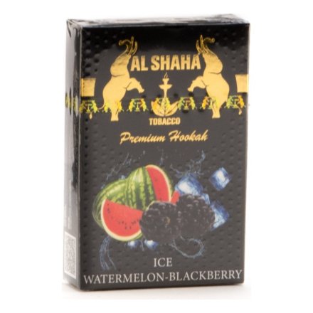 Табак Al Shaha - Ice Watermelon Blackberry (Ледяной Арбуз и Ежевика, Акциз, 50 грамм)