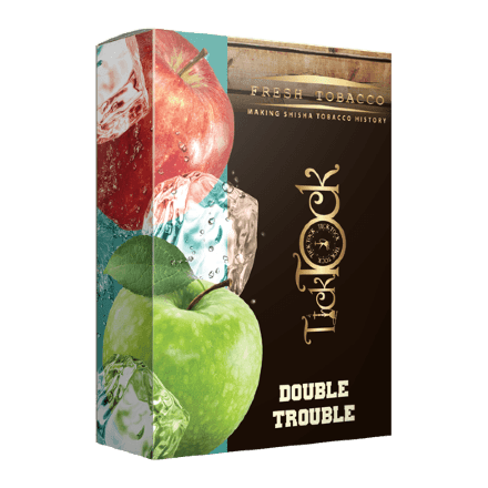 Табак Tick Tock - Double Trouble (Ледяное Двойное Яблоко, 100 грамм)