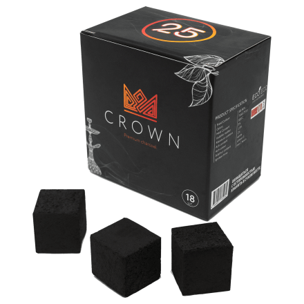 Уголь Crown (25 мм, 18 кубиков)
