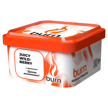 Табак Burn - Juicy Wildberry (Дикая Земляника, 200 грамм)
