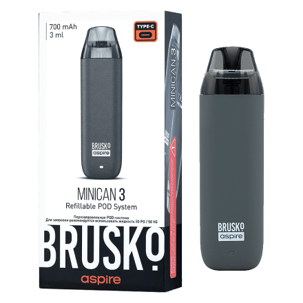 Электронная сигарета Brusko - Minican 3 (700 mAh, Серый)