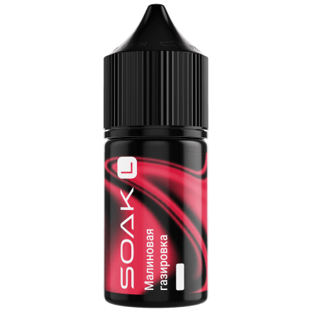 Жидкость SOAK L - Raspberry Soda (Малиновая Газировка, 10 мл, 2 мг)