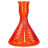 Колба Vessel Glass - Ёлка Кристалл (Красная)