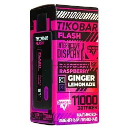 TIKOBAR FLASH - Малиново-Имбирный Лимонад (Raspberry Ginger Lemonade, 11000 затяжек)