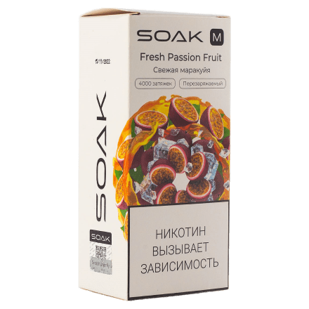 SOAK M - Fresh Passion Fruit (Свежая Маракуйя, 4000 затяжек)