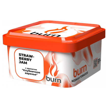 Табак Burn - Strawberry Jam (Клубничное Варенье, 200 грамм)