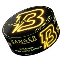 Табак Banger - Yummy Gum (Жвачка, Арбуз, Клубника, 100 грамм) — 