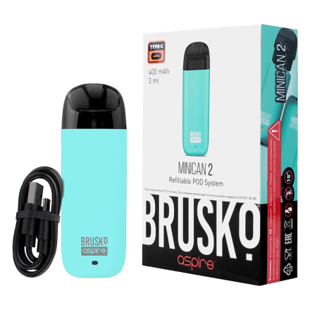 Электронная сигарета Brusko - Minican 2 (400 mAh, Бирюзовый)