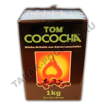 Уголь Tom Cococha - Зеленый (25 мм, 252 кубика, 3 кг)