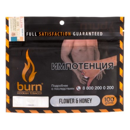 Табак Burn - Flower &amp; Honey (Мед с Полевыми Цветами, 100 грамм)