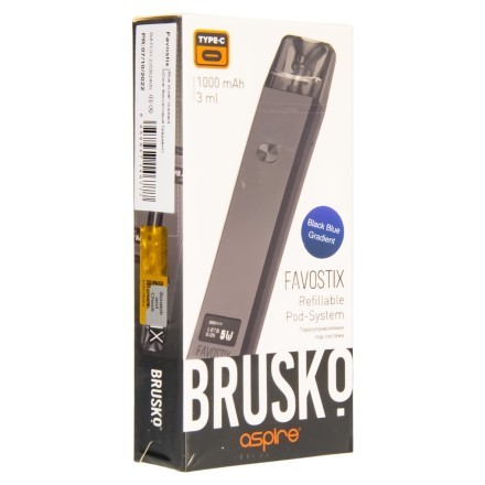 Электронная сигарета Brusko - Favostix (Черно-Голубой Градиент)