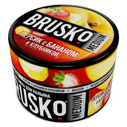 Смесь Brusko Medium - Персик с Бананом и Клубникой (250 грамм)