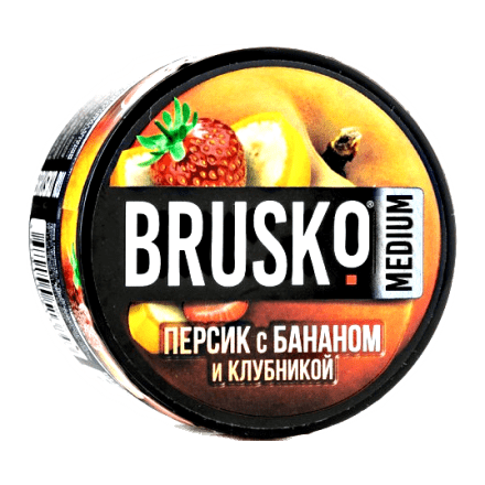 Смесь Brusko Medium - Персик с Бананом и Клубникой (250 грамм)
