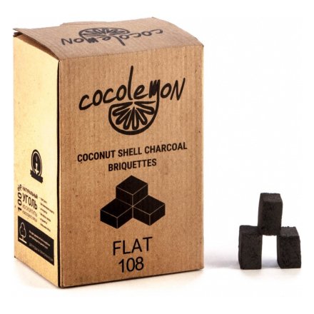 Уголь Coco Lemon Flat (25x25x17 мм, 108 кубиков)