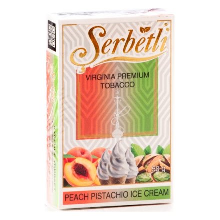 Табак Serbetli - Peach Pistachio Ice Cream (Персико-Фисташковое Мороженое, 50 грамм, Акциз)