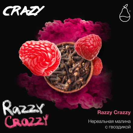 Табак MattPear Crazy - Razzy Crazzy (Нереальная Малина с Гвоздикой, 30 грамм)
