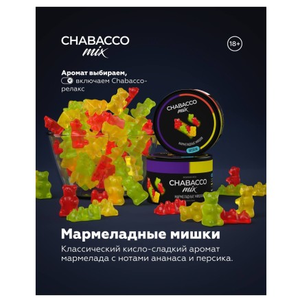 Смесь Chabacco MIX MEDIUM - Gummy Bears (Мармеладные Мишки, 200 грамм)