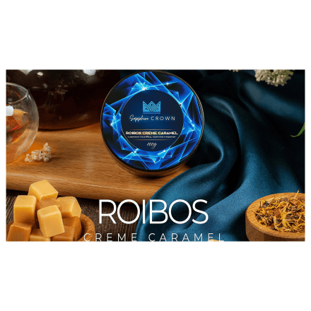 Табак Sapphire Crown - Roibos Creme Caramel (Чай Ройбуш с Карамелью и Персиком, 100 грамм)