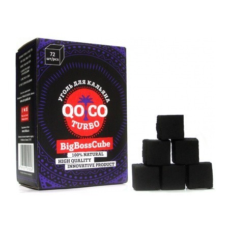 Уголь Qo Coco Turbo - Big Boss Cube (25 мм, 72 кубика) — 