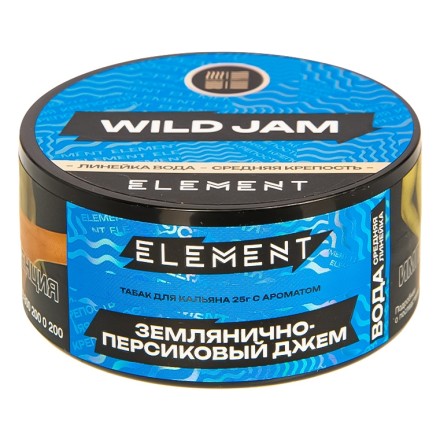 Табак Element Вода - Wild Jam NEW (Землянично-Персиковый Джем, 25 грамм)