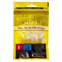 Фильтры для самокруток Cartel - Super Slim (120 штук, 15х5 мм)