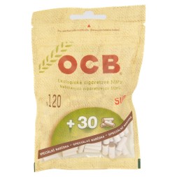 Фильтры для самокруток OCB - Slim Organic (120+30 штук, 15х6 мм)